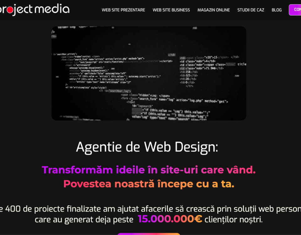 3 motive pentru care ProjectMedia domina web design Timisoara